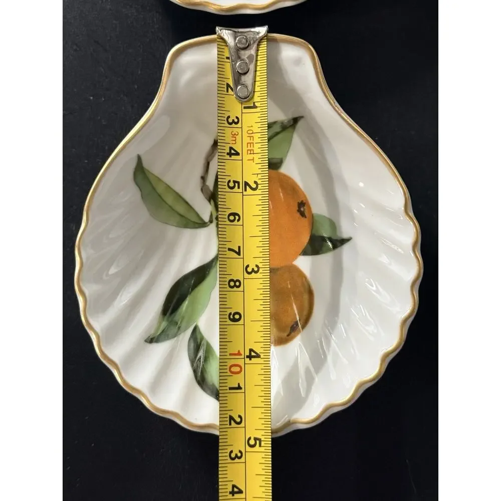 Royal Worcester “Evesham” Shell Dishes, Set of 9, Porcelain, shape 52, size 3